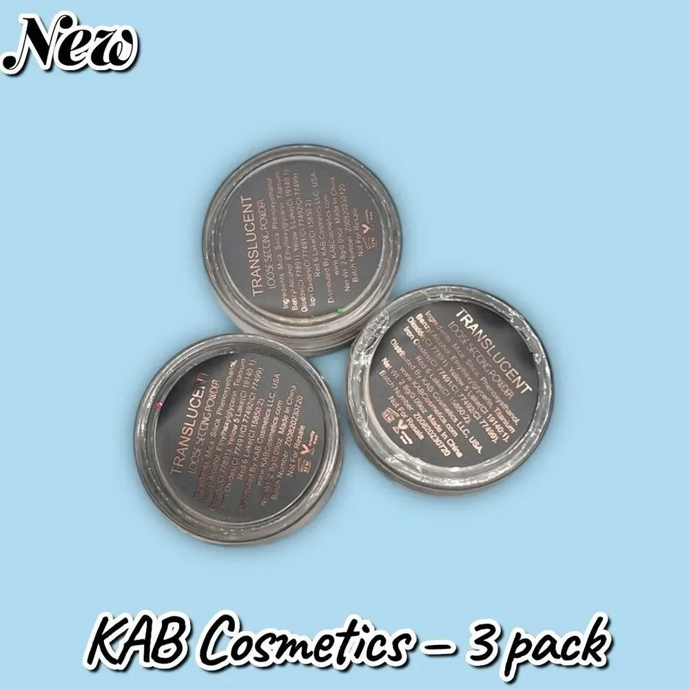 New & Sealed KAB Cosmetics Translucent Loose Setting Powder – 3 Pack Bundle